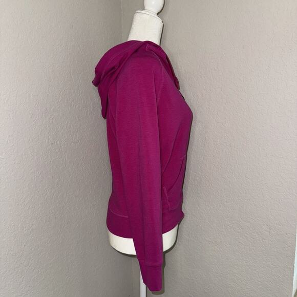 Dodo Basic Hoodie Jacket Women Large Magenta Cotton Drawstring Full Zip DWJ-6502 - Picture 2 of 11